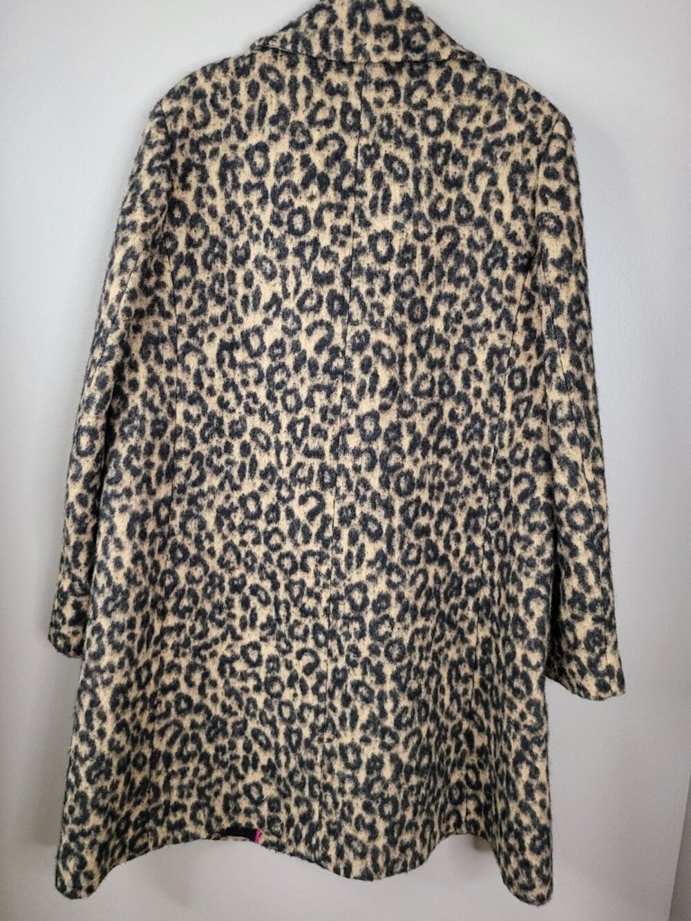 Kate Spade New York Leopard Wool Blend Coat L Leopard Print Statement Jacket - Picture 3 of 9